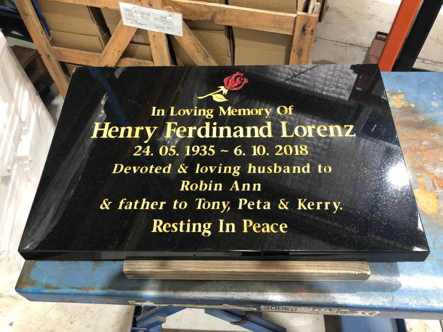 Granite Desk Marker Pet Headstone