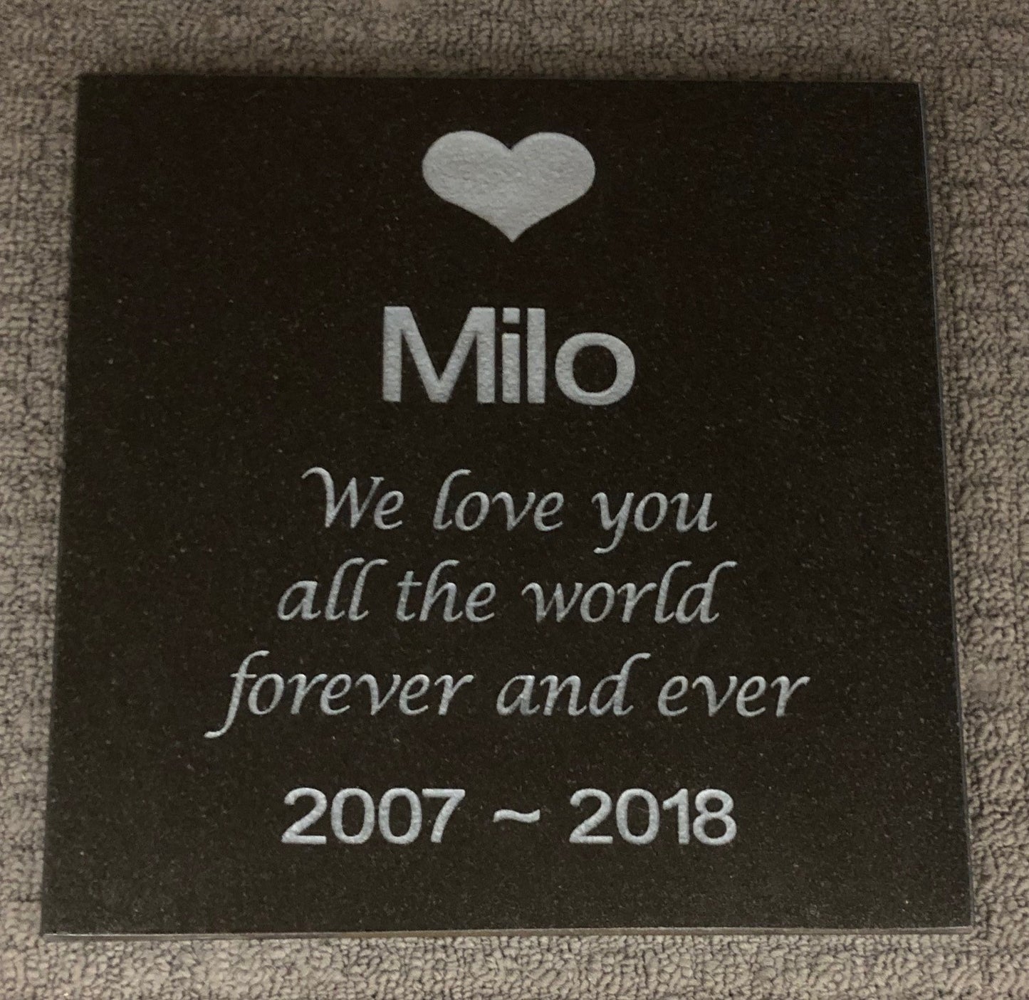 Personalised Granite Pet Memorial Plaque - Large