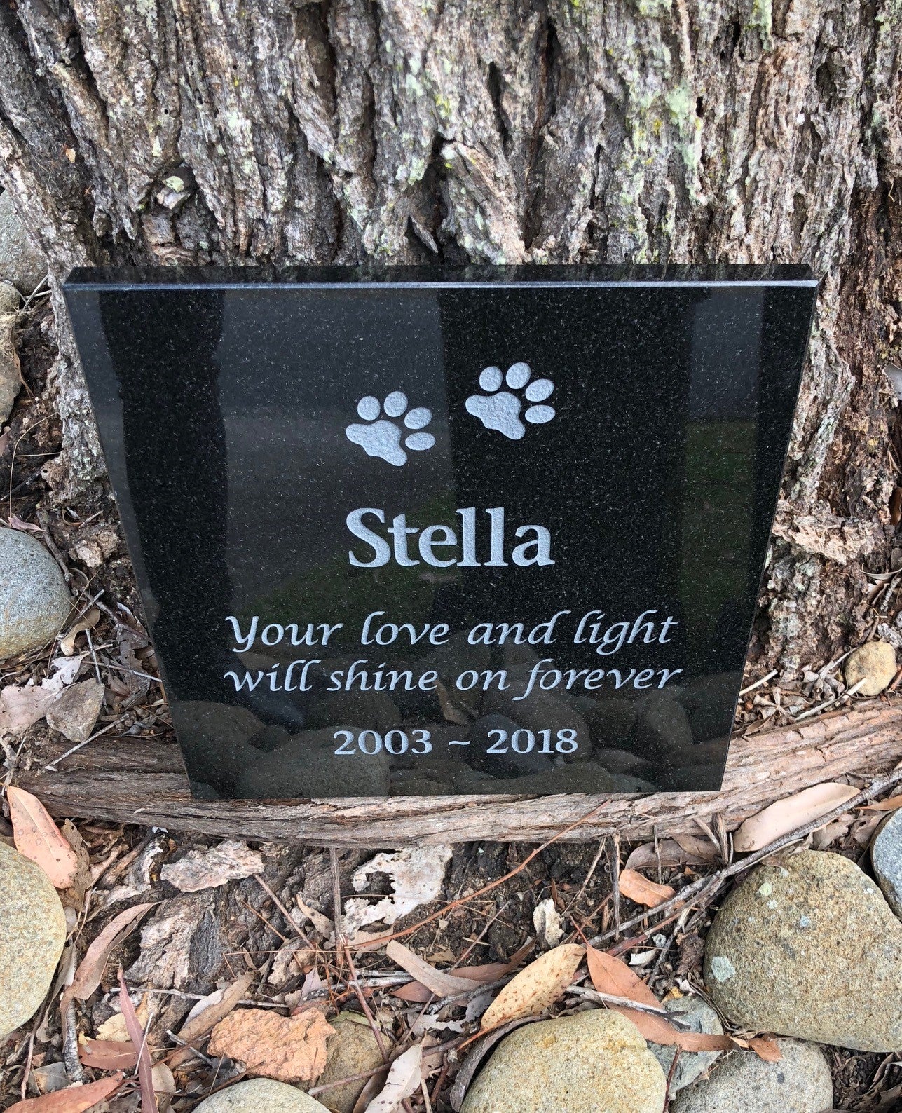 Personalised Granite Pet Memorial Plaque - Large