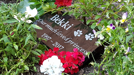 Personalised Granite Pet Memorial Plaque - Small