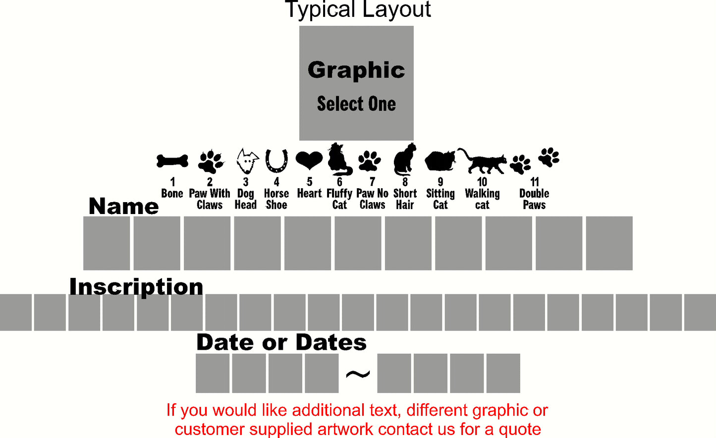 Personalised Granite Pet Memorial Plaque - Small