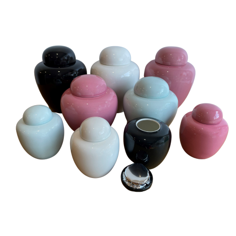 Ceramic Tranquility Memorial Urn in 3 Sizes and 4 Colours