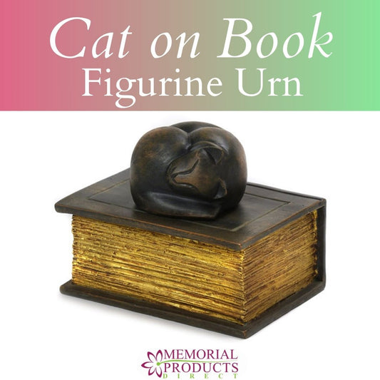 Pet Urn - Sleeping Cat on Book