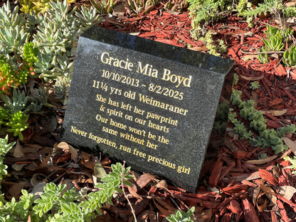 Personalised Granite or Sandstone Headstone Memorial
