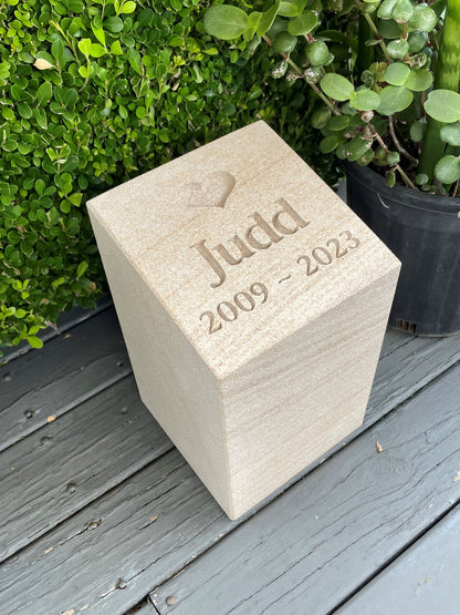 Personalised Garden Memorial Pet Urn