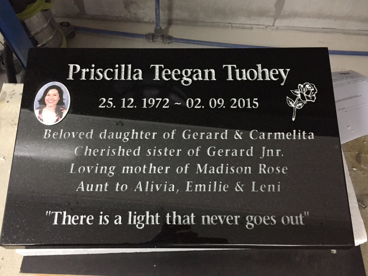 Personalised Granite Desk/Sloper Headstone