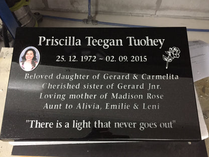 Personalised Granite Desk/Sloper Headstone