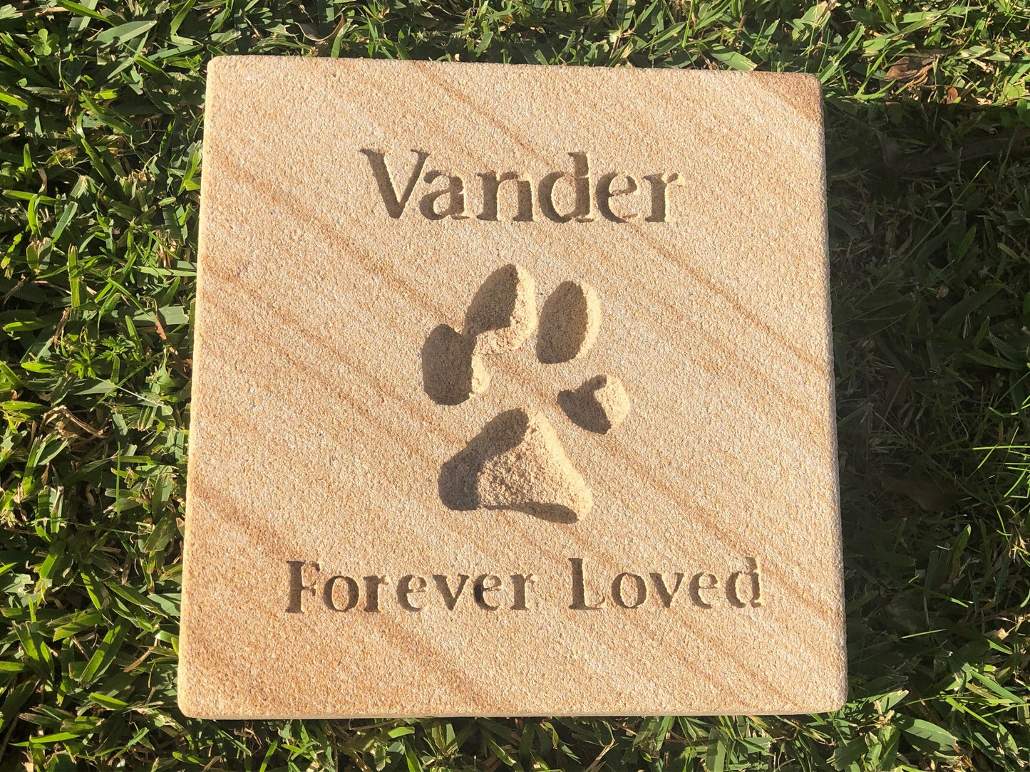 Personalised Paw Prints In Stone