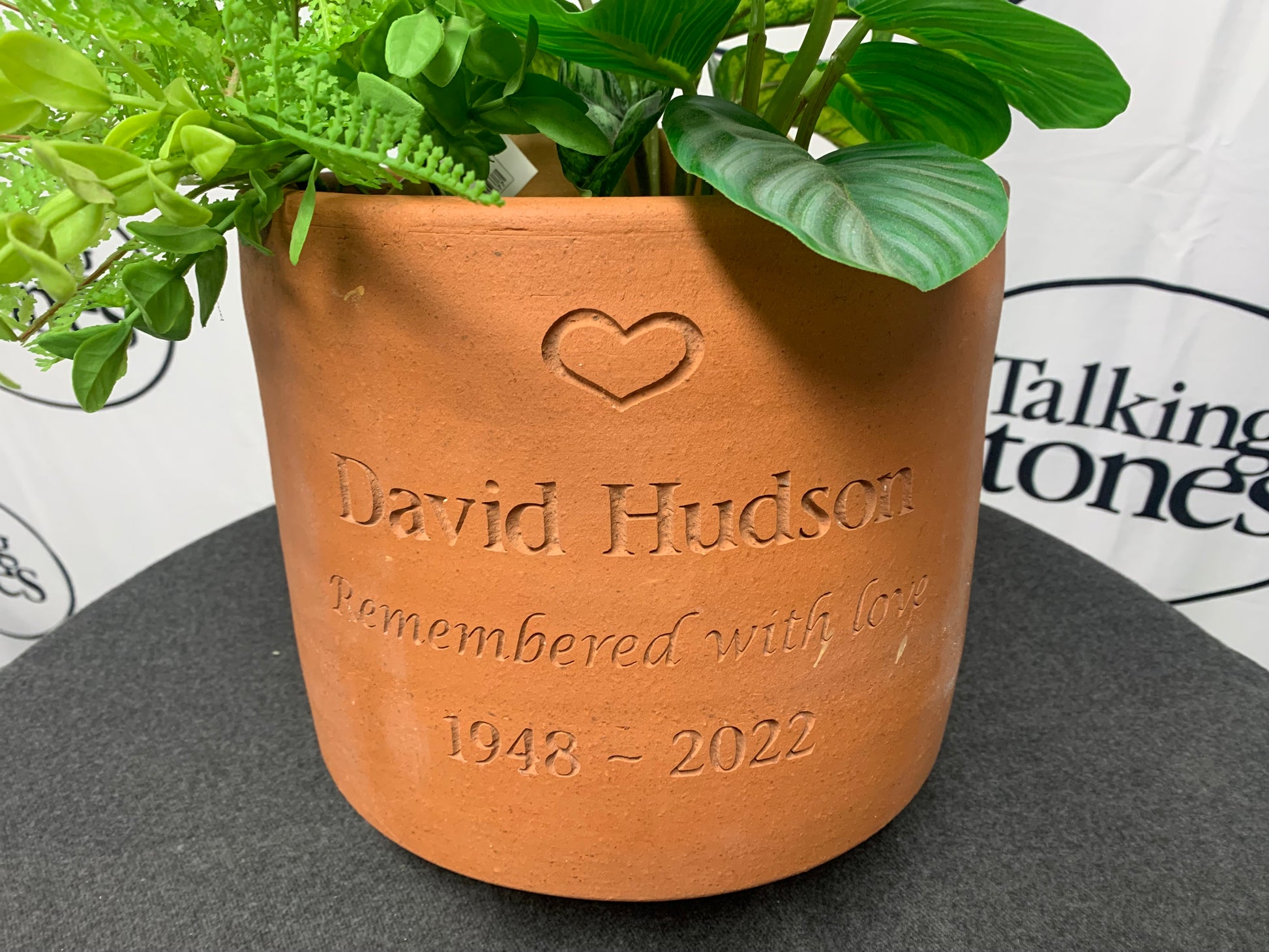 large personalised terracotta plant pots Personalised Plant Pot Living Memorial