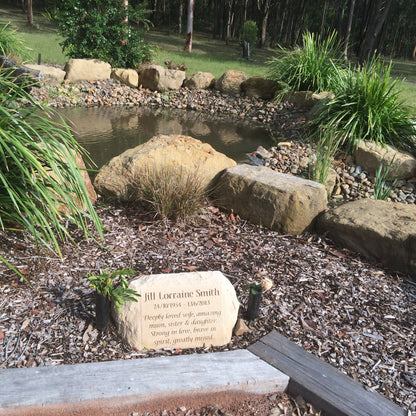 Australian Sandstone Memorial Marker with Personalised Engraving