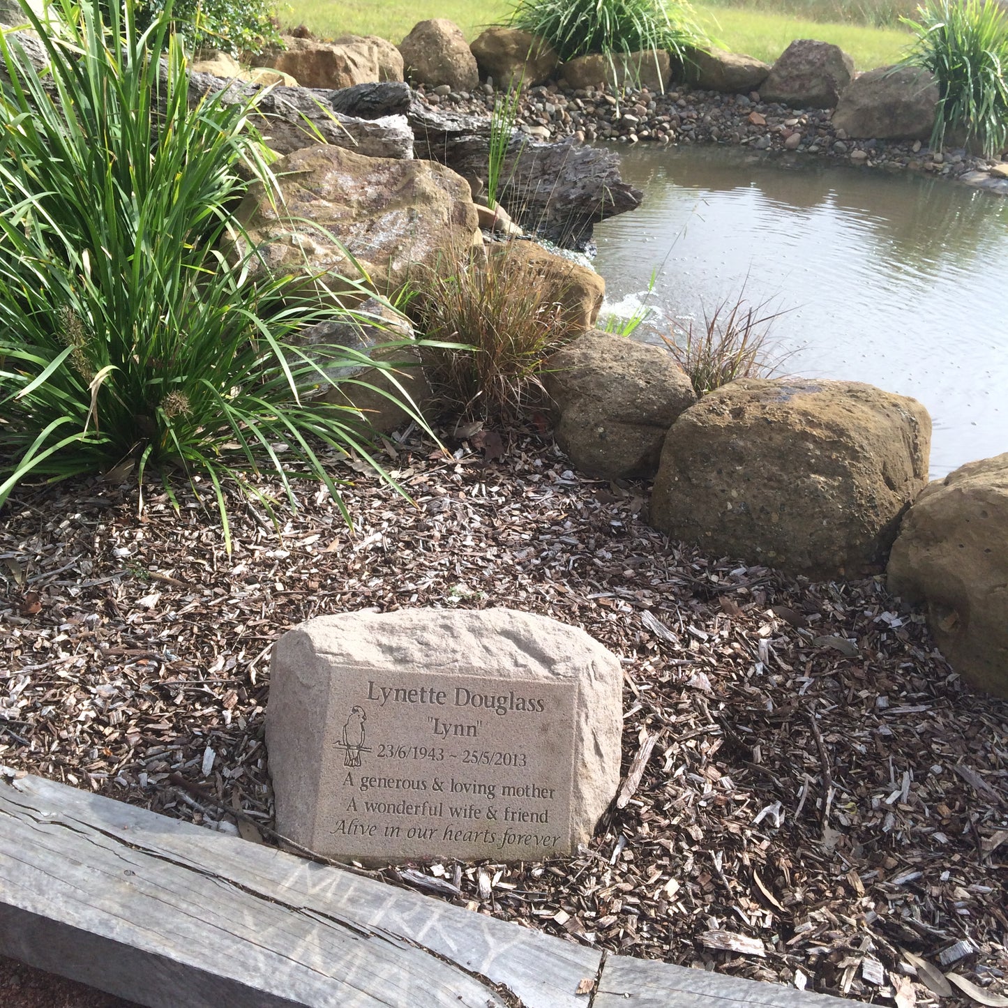 Australian Sandstone Memorial Marker with Personalised Engraving