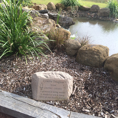 Australian Sandstone Memorial Marker with Personalised Engraving