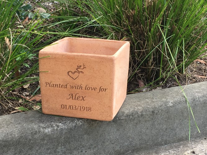 Plant Pot Memorial - Cube