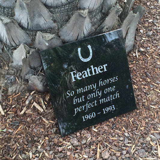 Personalised Sandstone or Granite Pet Memorial Plaque  - 30cm x 30cm