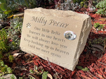 Australian Sandstone Memorial Marker with Personalised Engraving