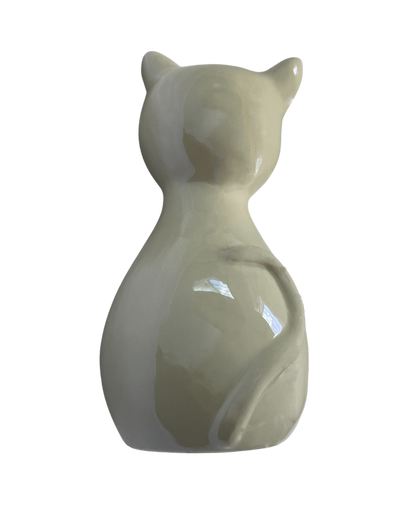 Pearlescent Cat Memorial Urn with Interchangeable Collars