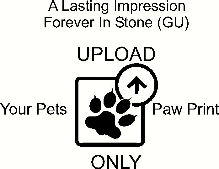 Lasting Impression Frame - Forever Paw Print in Stone with Urn