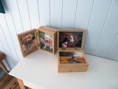 Bamboo 3 x Photo Box and Urn