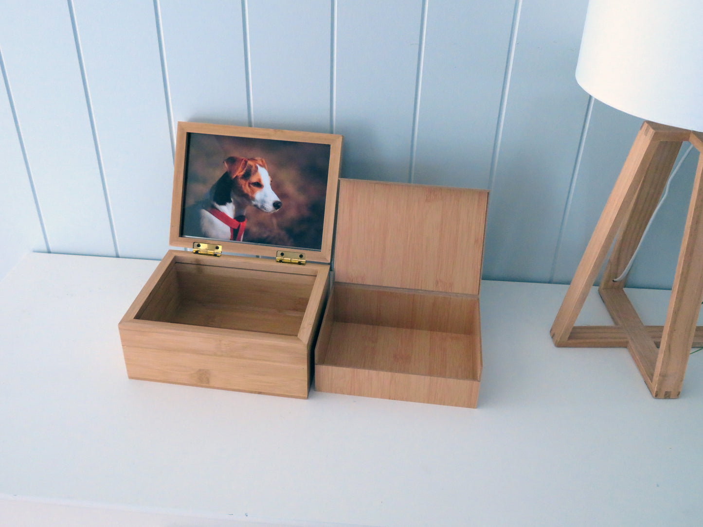 Bamboo 3 x Photo Box and Urn