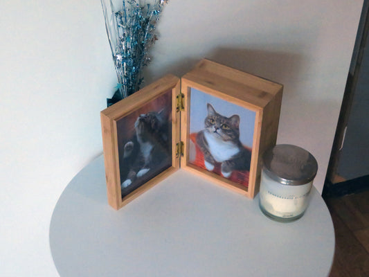 Bamboo 3 x Photo Box and Urn