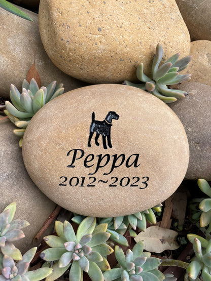 Engraved Riverstone Memorial with Personalised Tribute