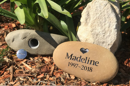Engraved Riverstone Memorial with Personalised Tribute