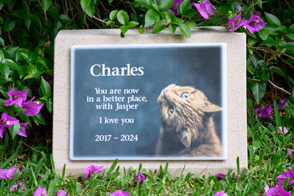Personalised Granite or Sandstone Pet Memorial Headstone