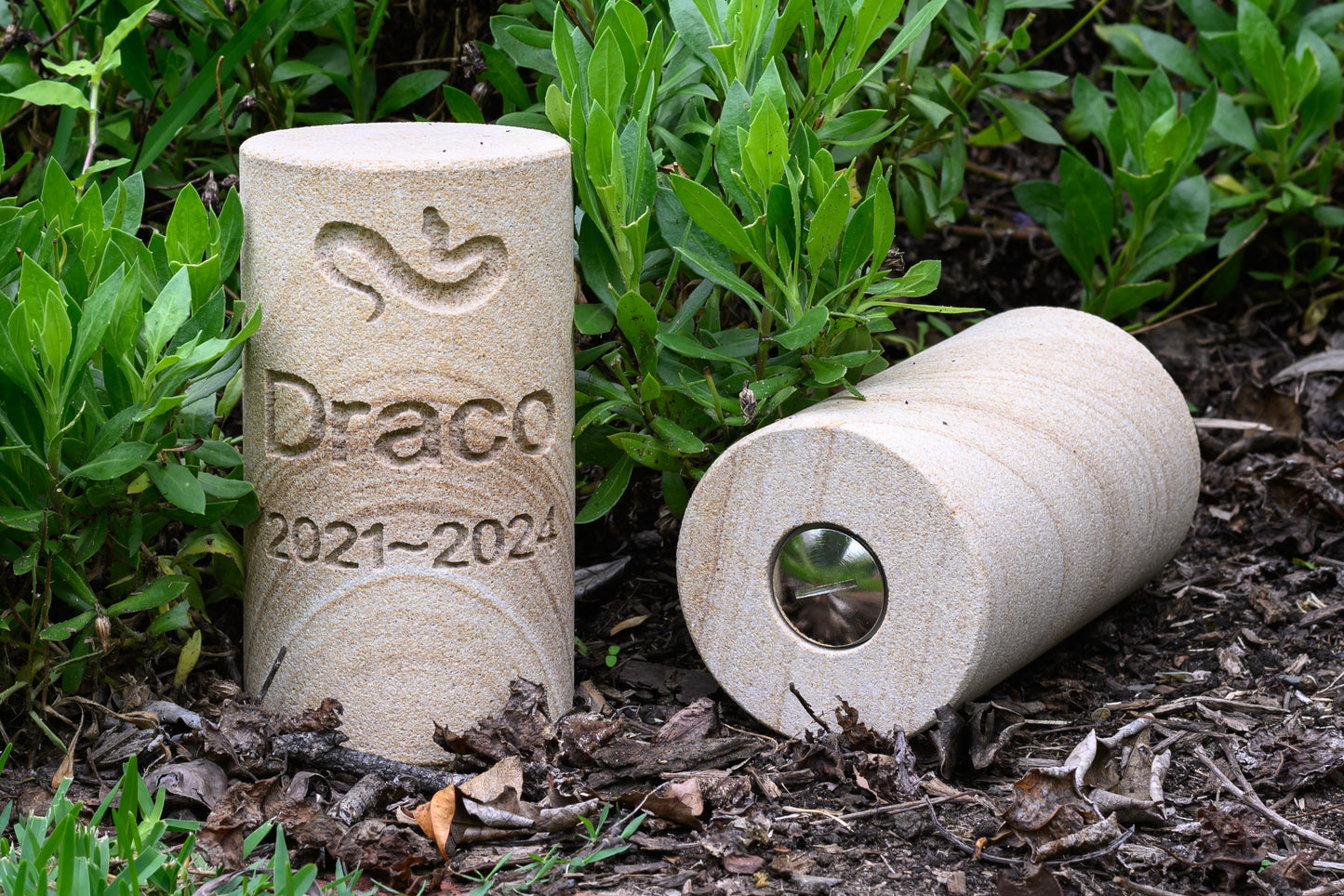 Cylinder Pet Urn - Sandstone