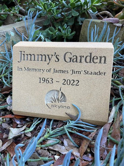 Headstone in Sandstone with Natural Engraving