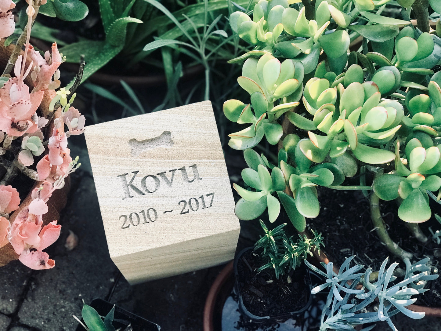 Personalised Garden Memorial Pet Urn
