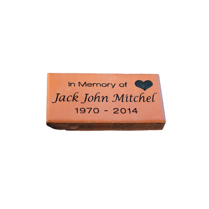 Engraved Terracotta Clay paver Memorial for a person