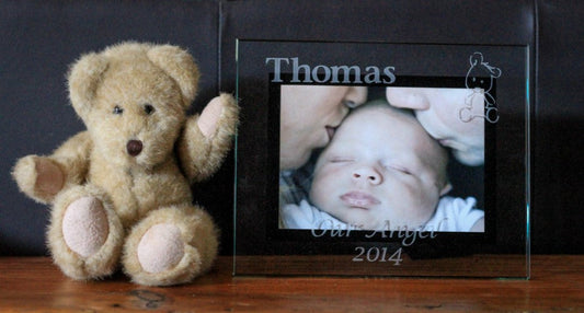 Glass Photo Frame - Deeply Engraved