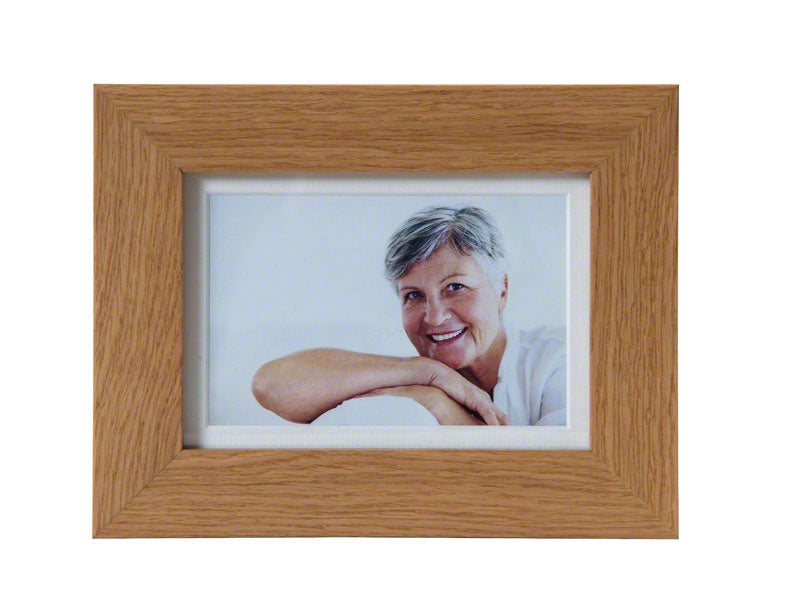 Tribute Oak Photo Frame Urn with Discreet Ashes Compartment