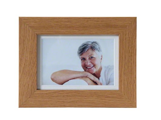 Tribute Oak Photo Frame Urn with Discreet Ashes Compartment