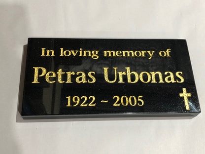 Granite Memorial Plaque - Small