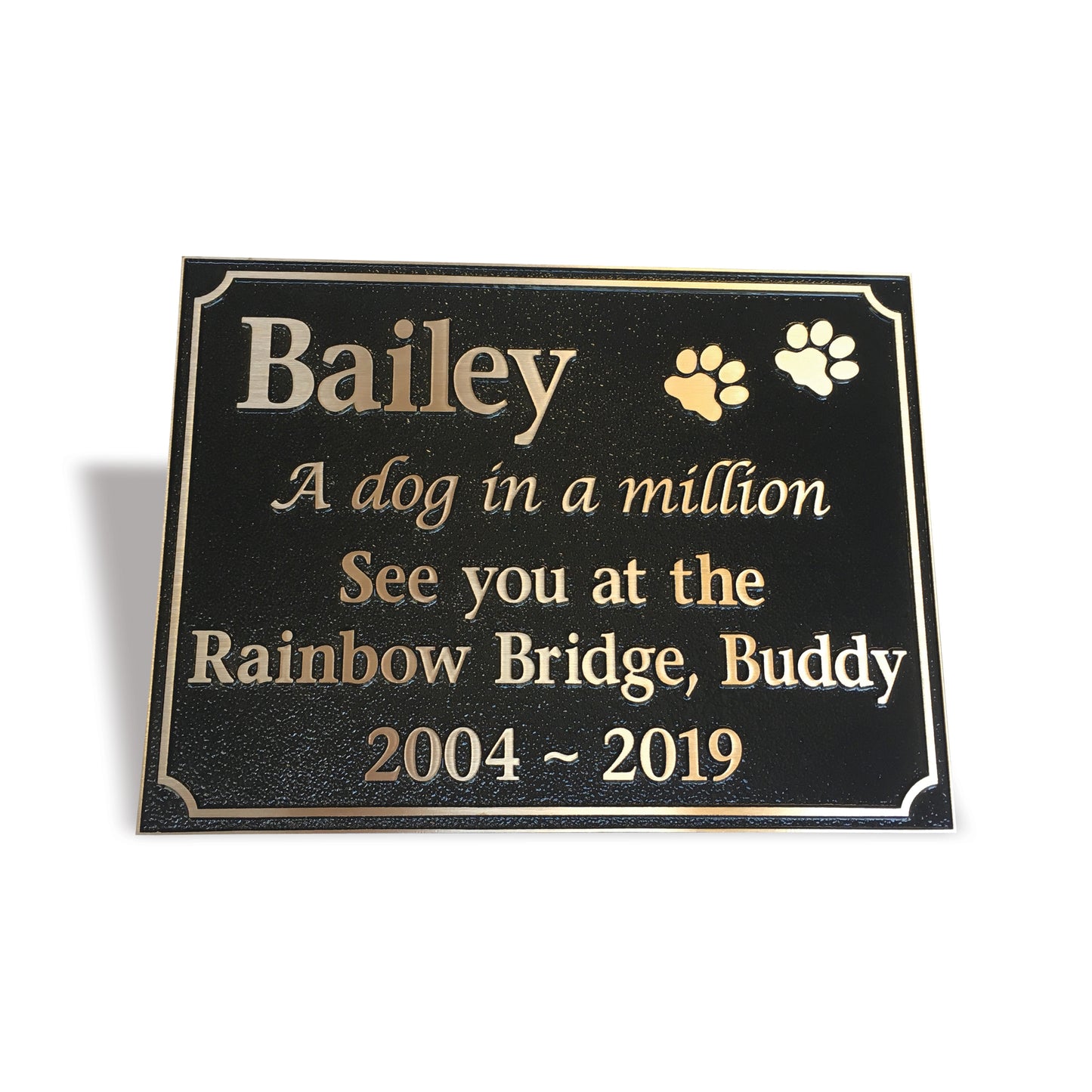 Bronze Pet Memorial Plaque - 24 x 18cm