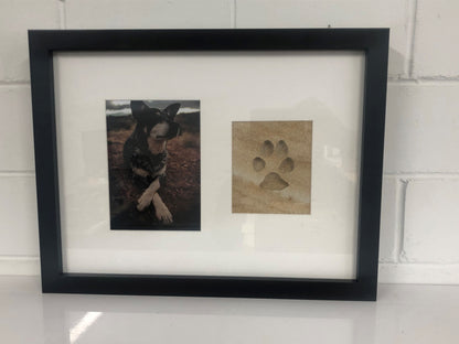 Lasting Impression Frame - Forever Paw Print in Stone with Urn