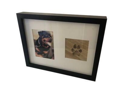 Lasting Impression Frame - Forever Paw Print in Stone with Urn