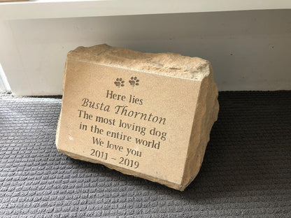 Large Natural Sandstone Headstone / Marker