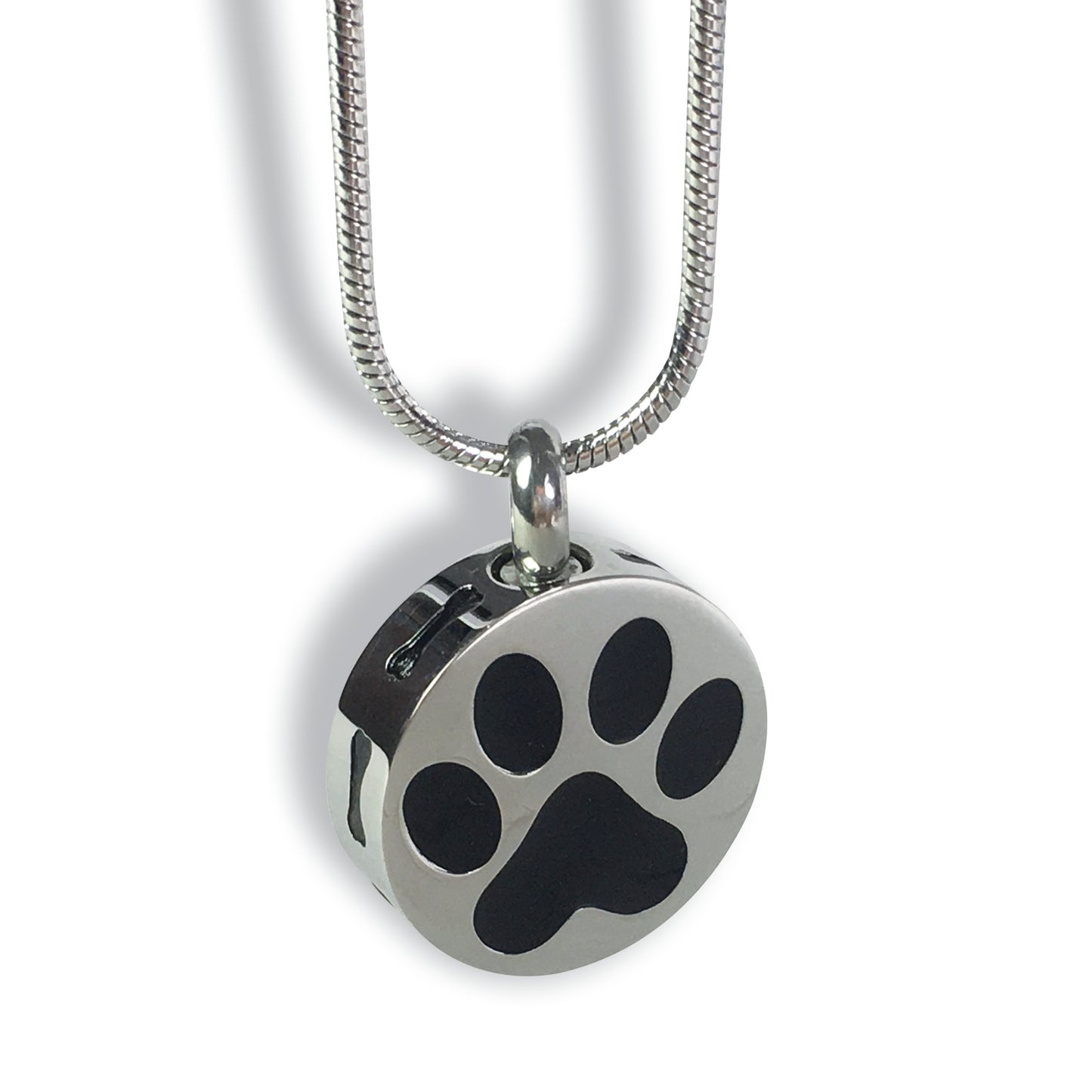 Cremation Jewellery - Circle Paw design