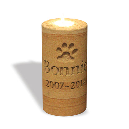 Personalised Eternal Candle Sandstone