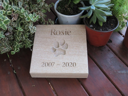 Forever Paw Print In Stone