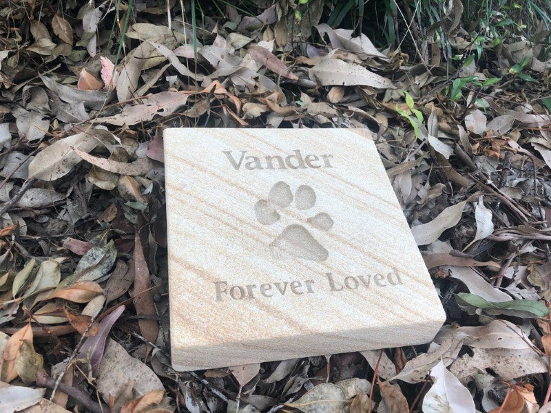 Forever Paw Print In Stone