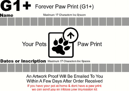 Forever Paw Print In Stone