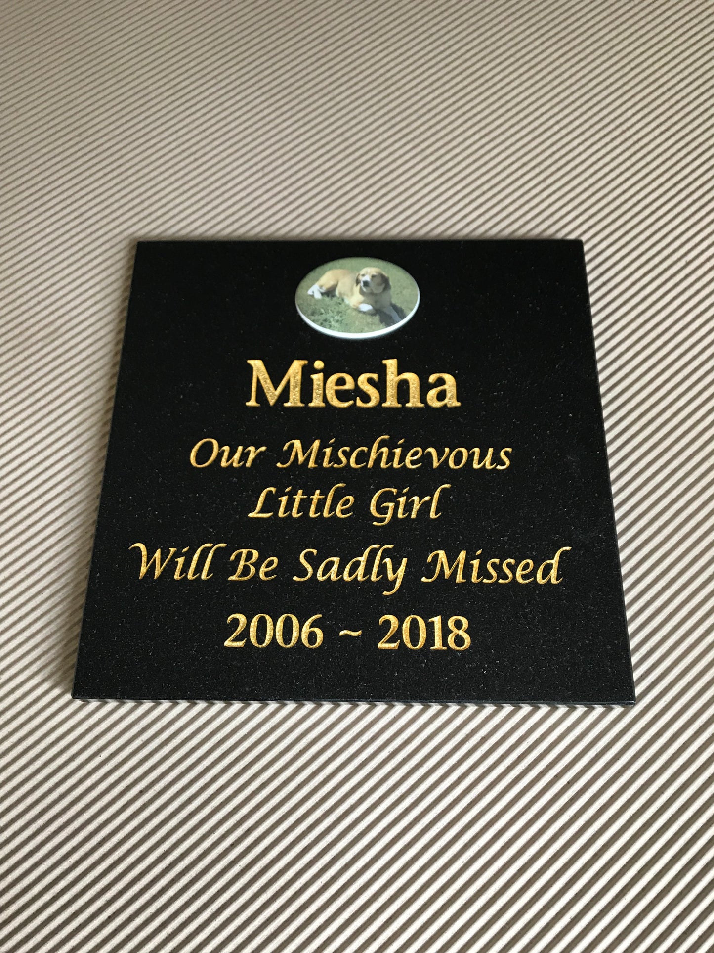 Granite Pet Memorial Plaque - Large