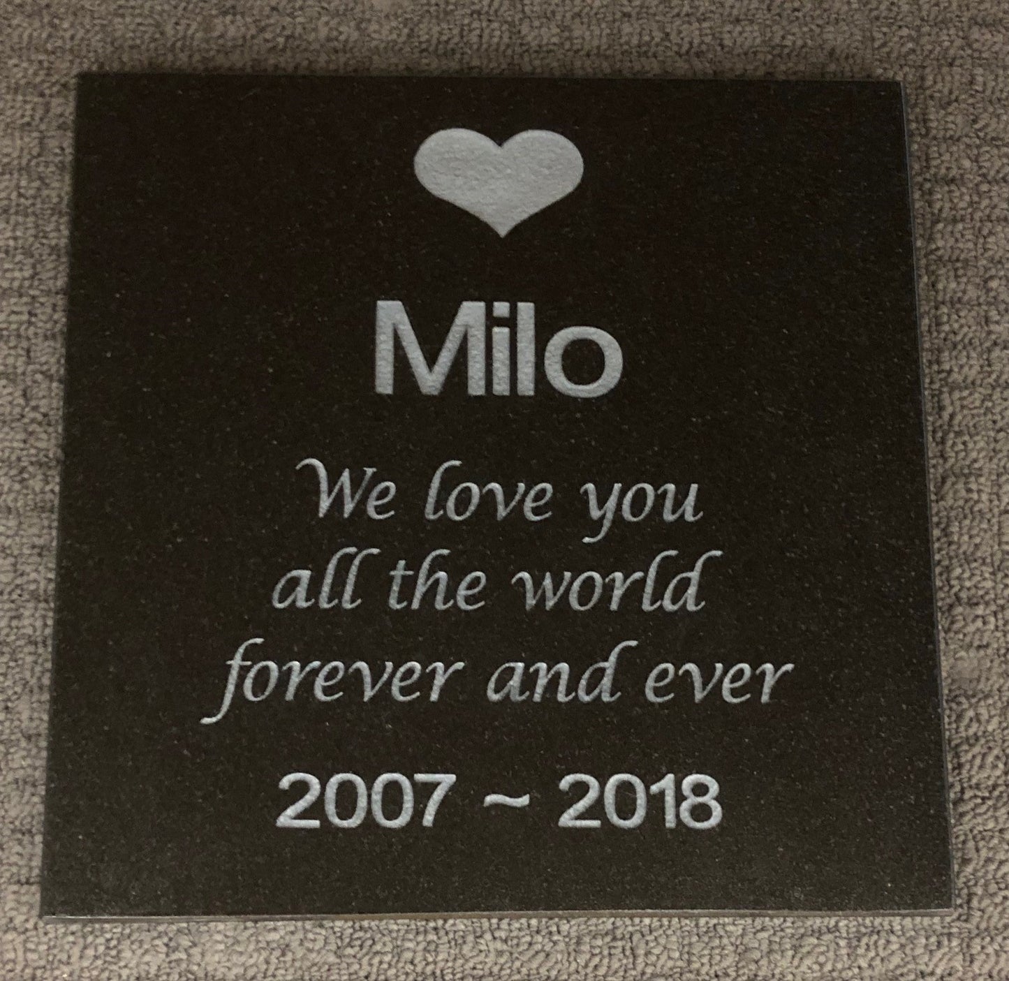 Granite Pet Memorial Plaque - Large