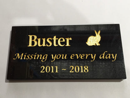 Granite Pet Memorial Plaque - Small