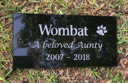 Granite Pet Memorial Plaque - Small