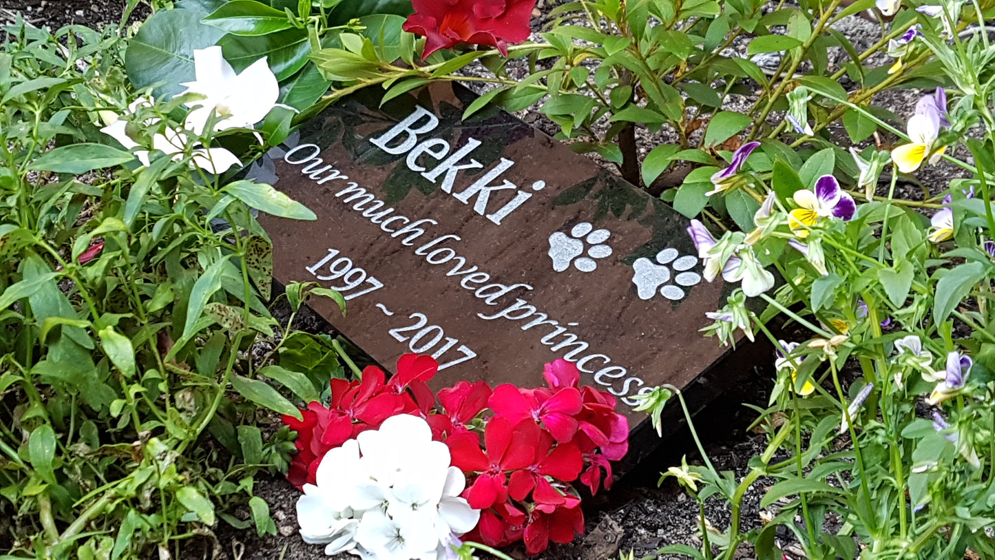 Granite Pet Memorial Plaque - Small