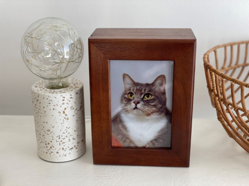 Timber Pet Urn Photo Box